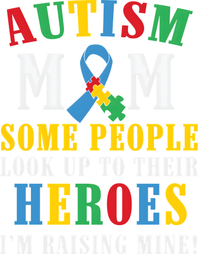 Autism Awareness Month Autism Mom Puzzle Ribbon Son Is My Hero Mother'sDay Women's Sweatshirt