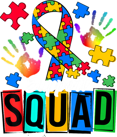 Autism Awareness Support Squad Family Women's Hoodie