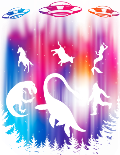 Alien Abduction Trex Loch Ness Bigfoot Funny Ufo Button