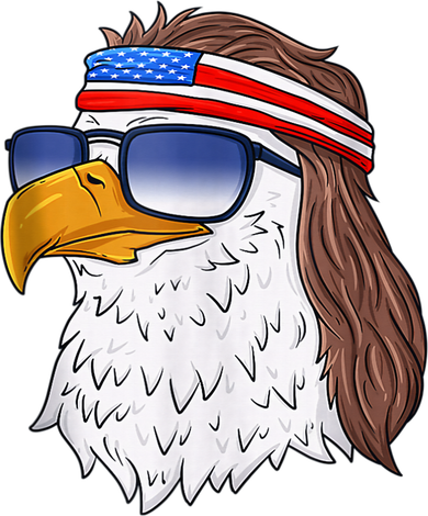 American Bald Eagle Mullet 4th Of July Funny USA Patriotic Button
