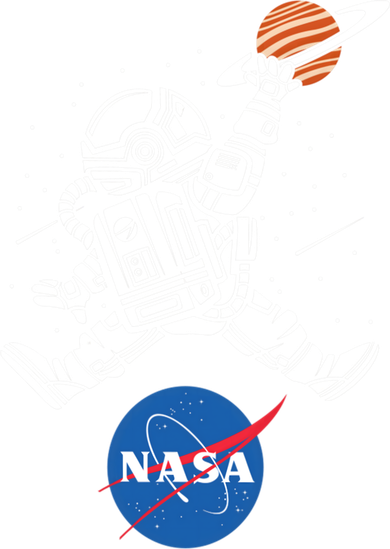 Astronaut Basketball League Slam Dunk NASA Kids T-Shirt