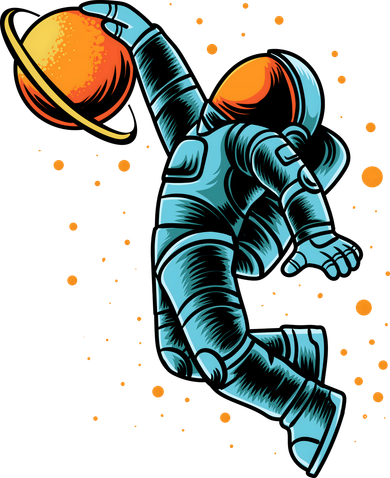 Astronaut Basketball Player Kids T-Shirt