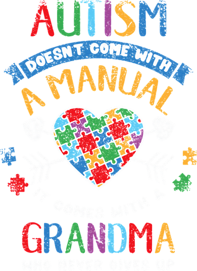 Autism Doesnt Come With A Manual Autism Grandma Vintage Ornament