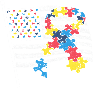 American Distressed Flag Autism Awareness Coaster