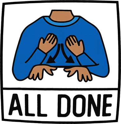 All Done Special Education Teacher Neurodiversity Autism Golf Towel