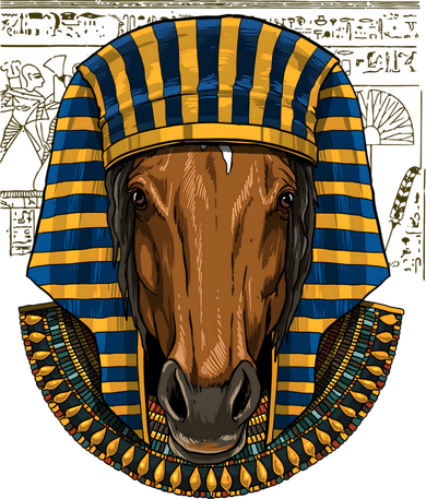 Ancient Egyptian Goddess Horse Pyramid Horse Lover Cow Gift Kids T-Shirt