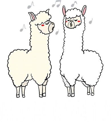 Alpacapella - Funny A Cappella Alpaca Singing Pun Baby Bodysuit