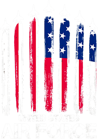 Air Force US Veterans 4th Of July American Flag Ornament