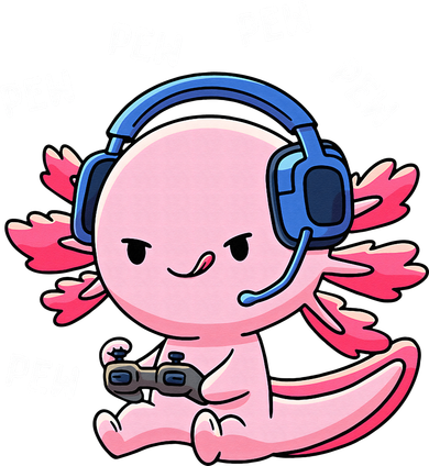 Axolotl Gaming Anime Video Game Pew Gamer Kids T-Shirt