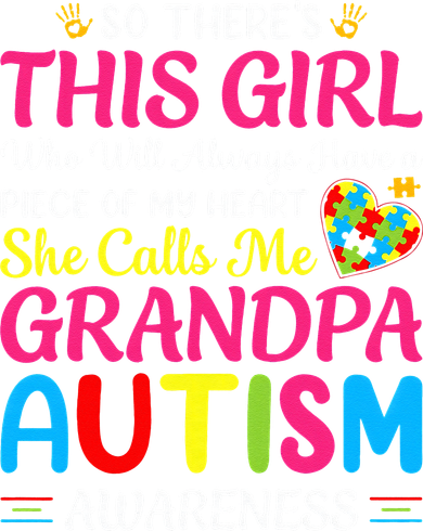 Autism Grandpa Autism Awareness Grandad Autism Motivation Kids T-Shirt