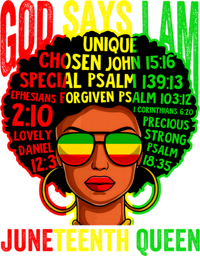 African God Says I Am Juneteenth Queen Black History Gift Kids Sweatshirt