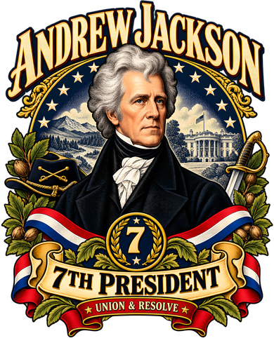 Andrew Jackson 7th President Union & Resolve Santa Hat