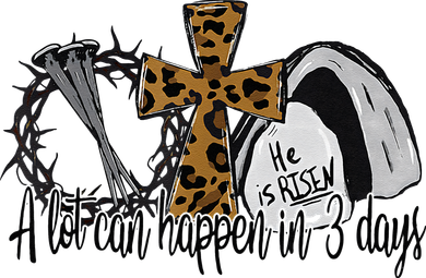 A Lot Can Happen In 3 Days Jesus Easter Leopard Christian Women's Sweatshirt