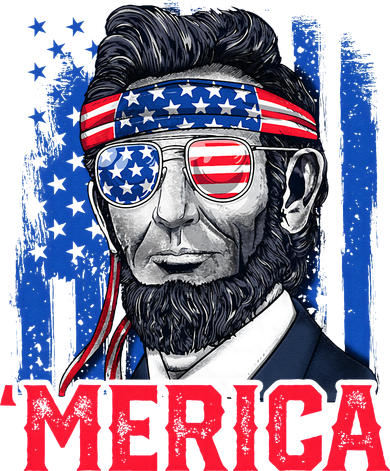 Abraham Lincoln Merica 4th Of July American Flag Beanie