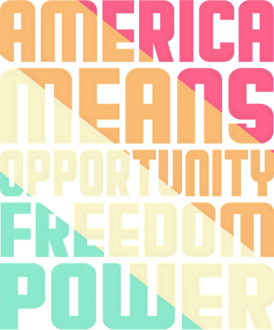 America Means Opportunity Freedom Power Baby Bodysuit