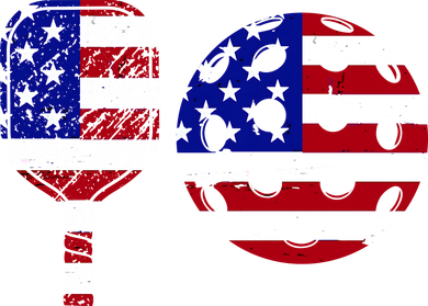 American Pickleball Paddle And Ball Kids T-Shirt
