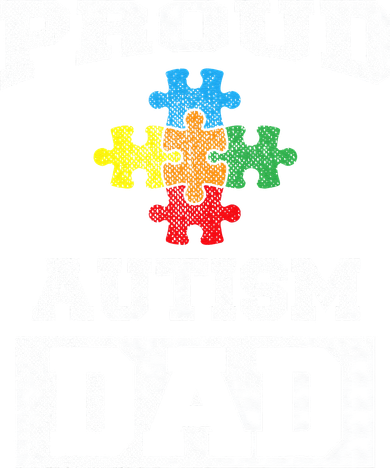 Autism Puzzle Piece Flag Autism Awareness For Dad Kids T-Shirt
