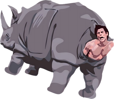 Ace Rhino Funny Humor Mousepad
