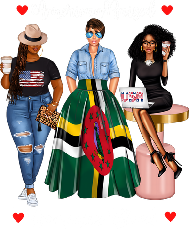 American Raised Half Dominican Born In Dominica Roots Gift Women's Tank Top