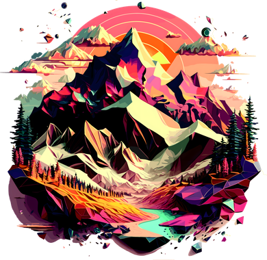 Abstract Swiss Mountains With Wild Nature Kids Hoodie