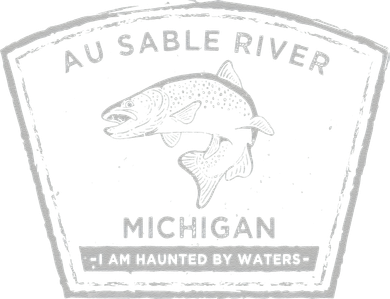 Au Sable River Michigan Fly Fishing Baby Bodysuit
