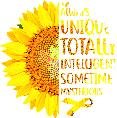 Autism Sunflower Unique Totally Intelligent Mysterious Mousepad