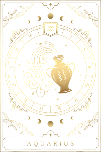 Aquarius Tarot Card Zodiac 11oz C Handle Ceramic Mug