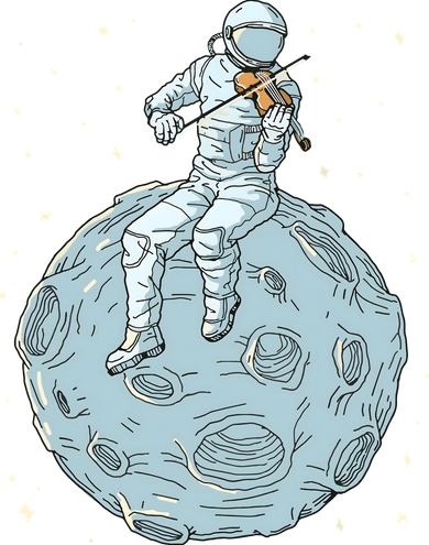 Astronaut Violin Player Violinist Viola Classical Music Toddler Hoodie
