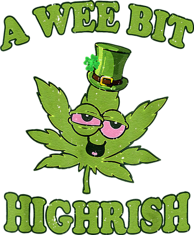 A Wee Bit Highrish Funny 420 Weed Marijuana St Patricks Day Toddler Hoodie