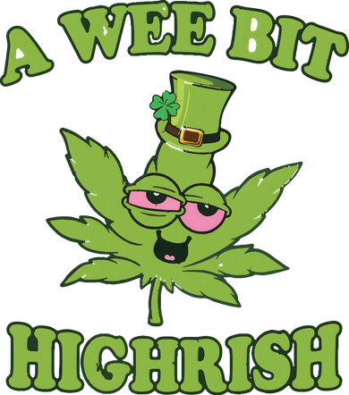 A Wee Bit Highrish Funny 420 Weed Marijuana St Patricks Day Ornament