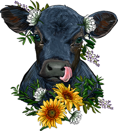 Black Angus Calf Cow Farm Animals Farmer Cow Farming Button