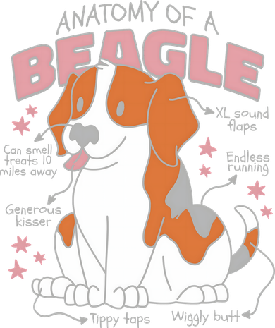 Beagle Anatomy Dog Kids Long Sleeve Shirt