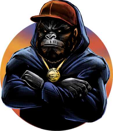 Bad Ass Hip Hop Monkey Kids Hoodie