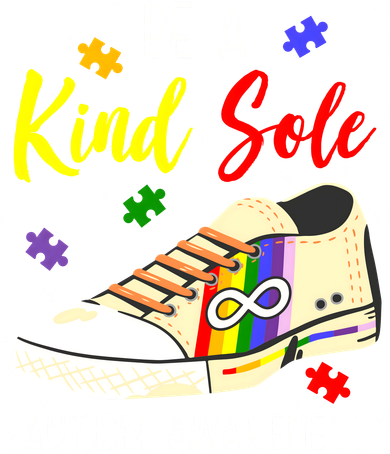 Be A Kind Sole Autism Awareness Puzzle Shoe Doddie Hoodie