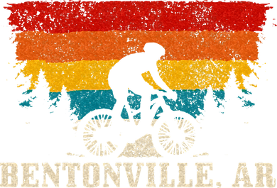 Bentonville Arkansas Vintage Mountain Bike Cycling Hooded Wearable Blanket