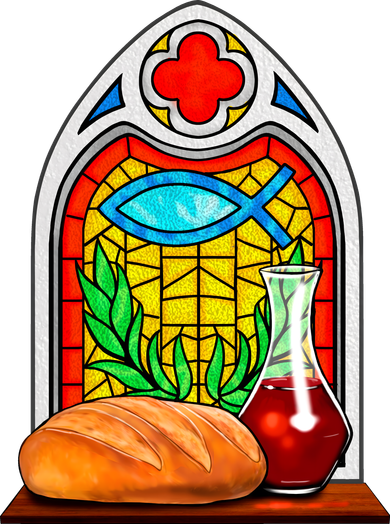 Bread And Wine Christian Stained Glass Catholic Kids T-Shirt