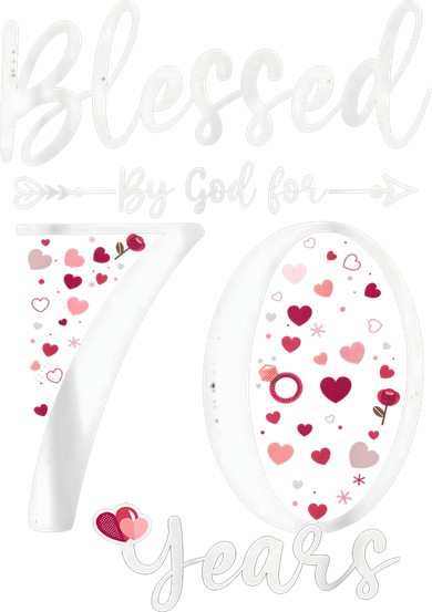 Blessed by God For 70 Years Old 70th Birthday Gift For Wo Women's Hoodie