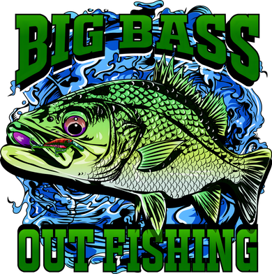 Big Bass Out Fishing Women's T-Shirt