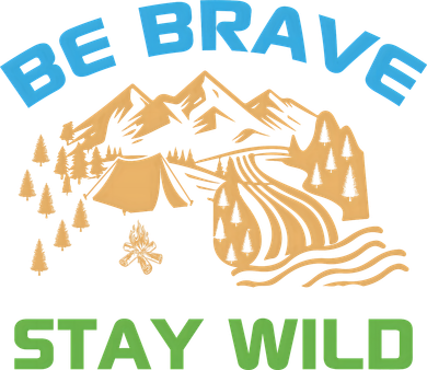 BE BRAVE STAY WILD Wilderness Nature Gift Camping Doggie Tank