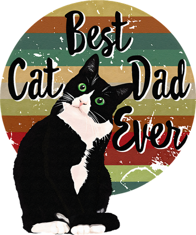 Best Cat Dad Ever Tuxedo Fathers Day Gift Funny Retro Tank Top