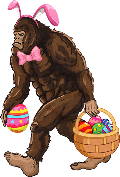 Bigfoot Carring Eggs Easter Bigfoot Easter Costume Backpack