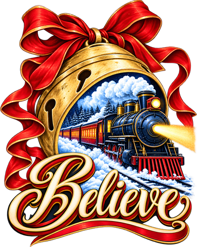 Believe Christmas Train Bell Holiday Steam Locomotive Women's Tank Top