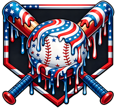 Baseball Drip American Flag 4th Of July Women's Tank Top