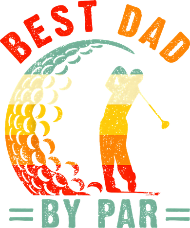 Best Dad By Par Funny Golf Daddy Fathers Day US Flag Gifts Golf Towel