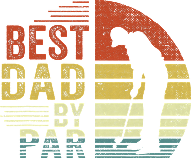 Best Dad By Par Golf Golfer Vintage Father's Day Golf Towel