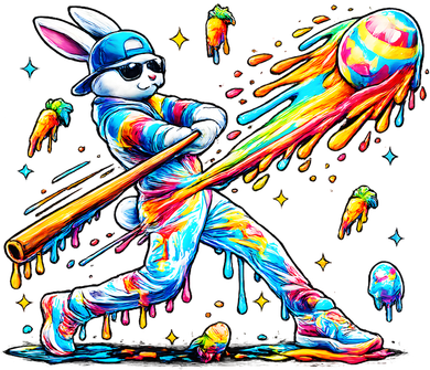 Baseball Dripping Drip Rabbit Bunny Easter Doggie Tank