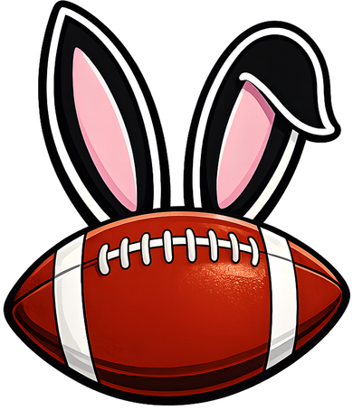 Bunny Ears American Football Fan Funny Easter Women's Sweatshirt