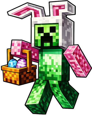 Bunny Egg Happy Easter Video Game Pixel Coaster