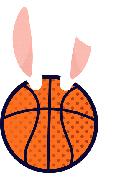 Basketball Easter Rabbit Bunny funny easter day Women's Dry Zone Grid Polo