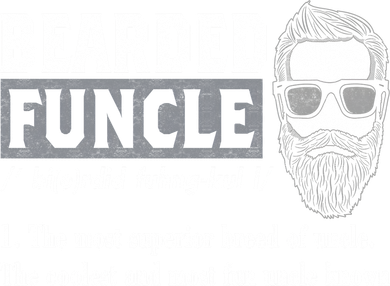 Bearded Funcle Definition Kids Long Sleeve Shirt